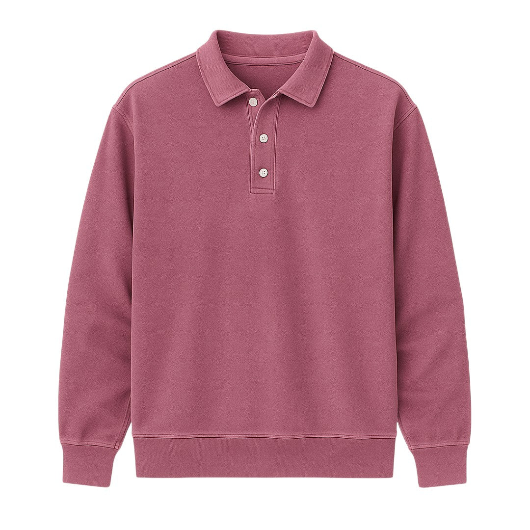 Vintage polo met lange mouwen gewassen