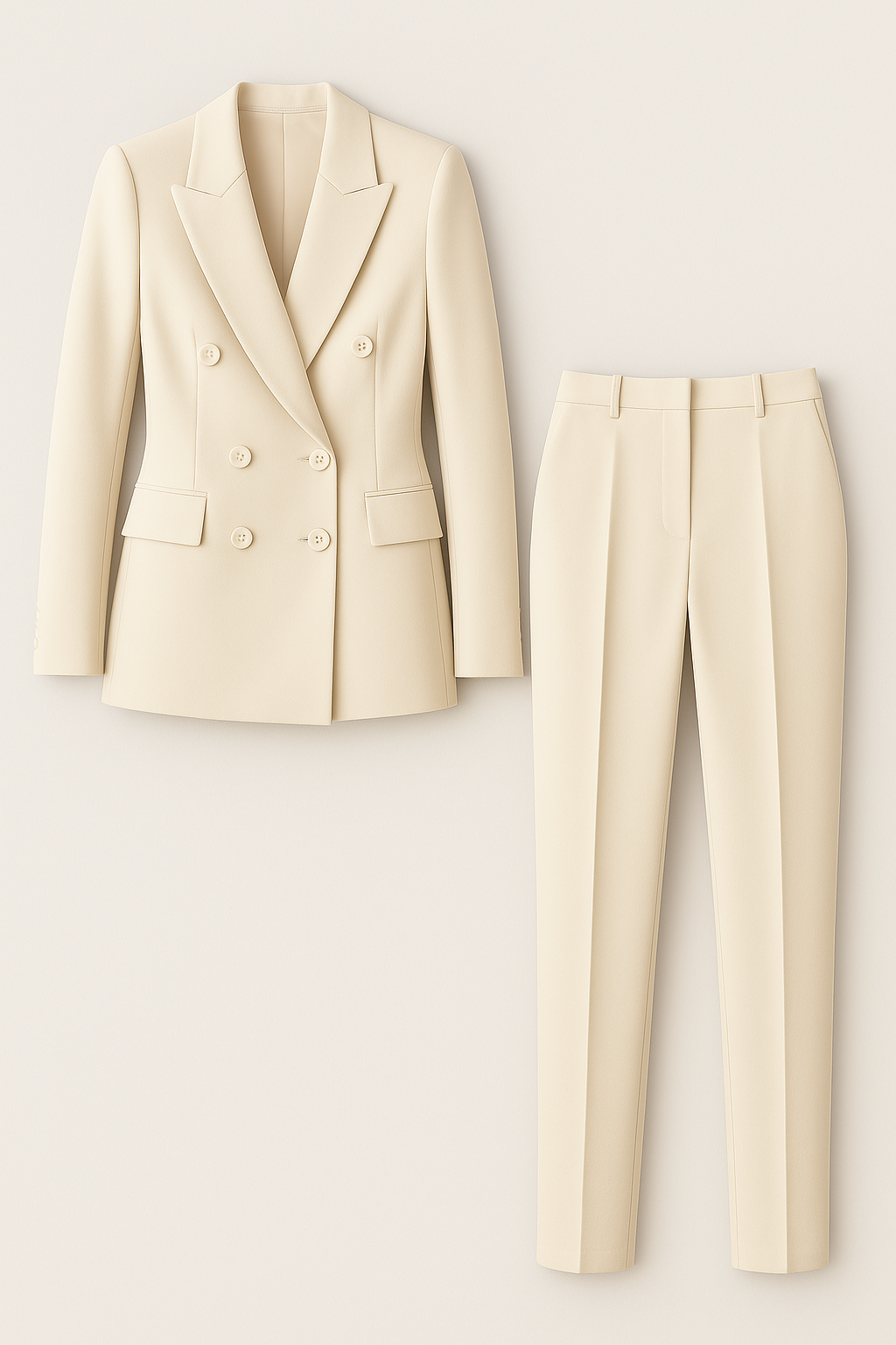 Elegante blazer met slim fit broek voor dames