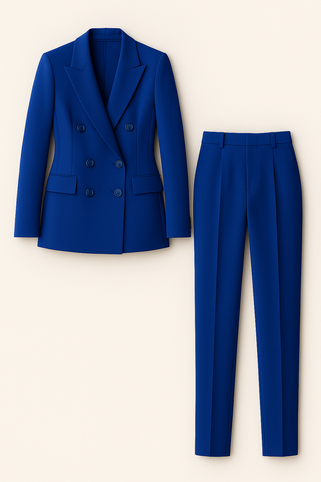 Elegante blazer met slim fit broek voor dames