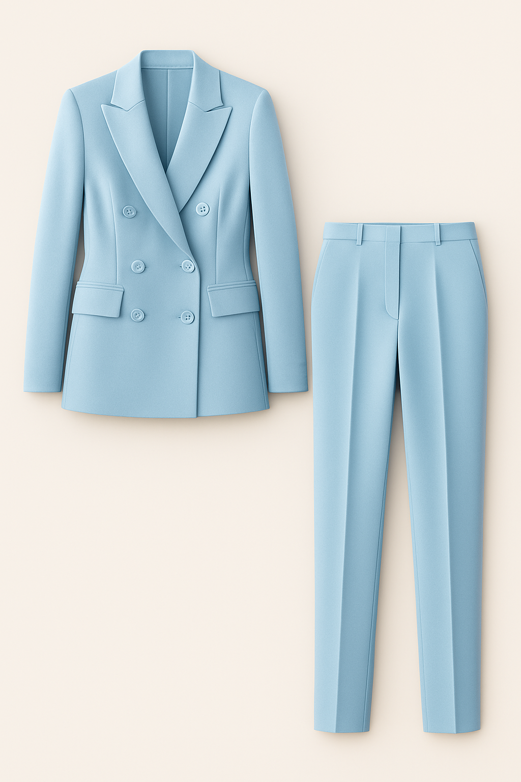 Elegante blazer met slim fit broek voor dames