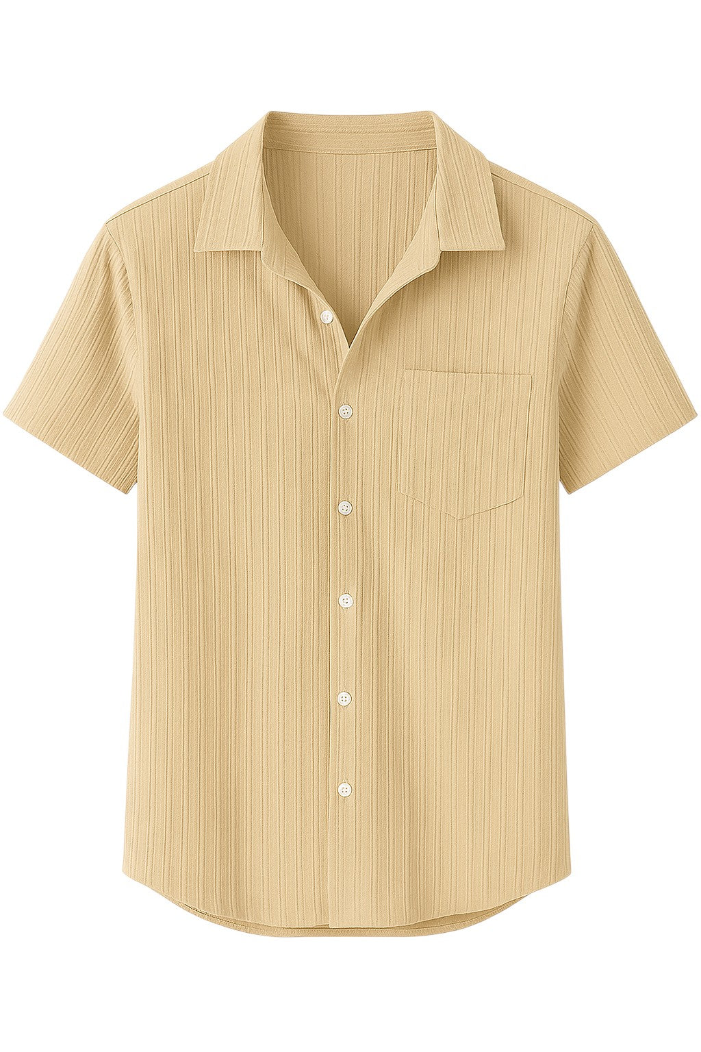 Korte Mouwen Shirt Open Kraag Zomer