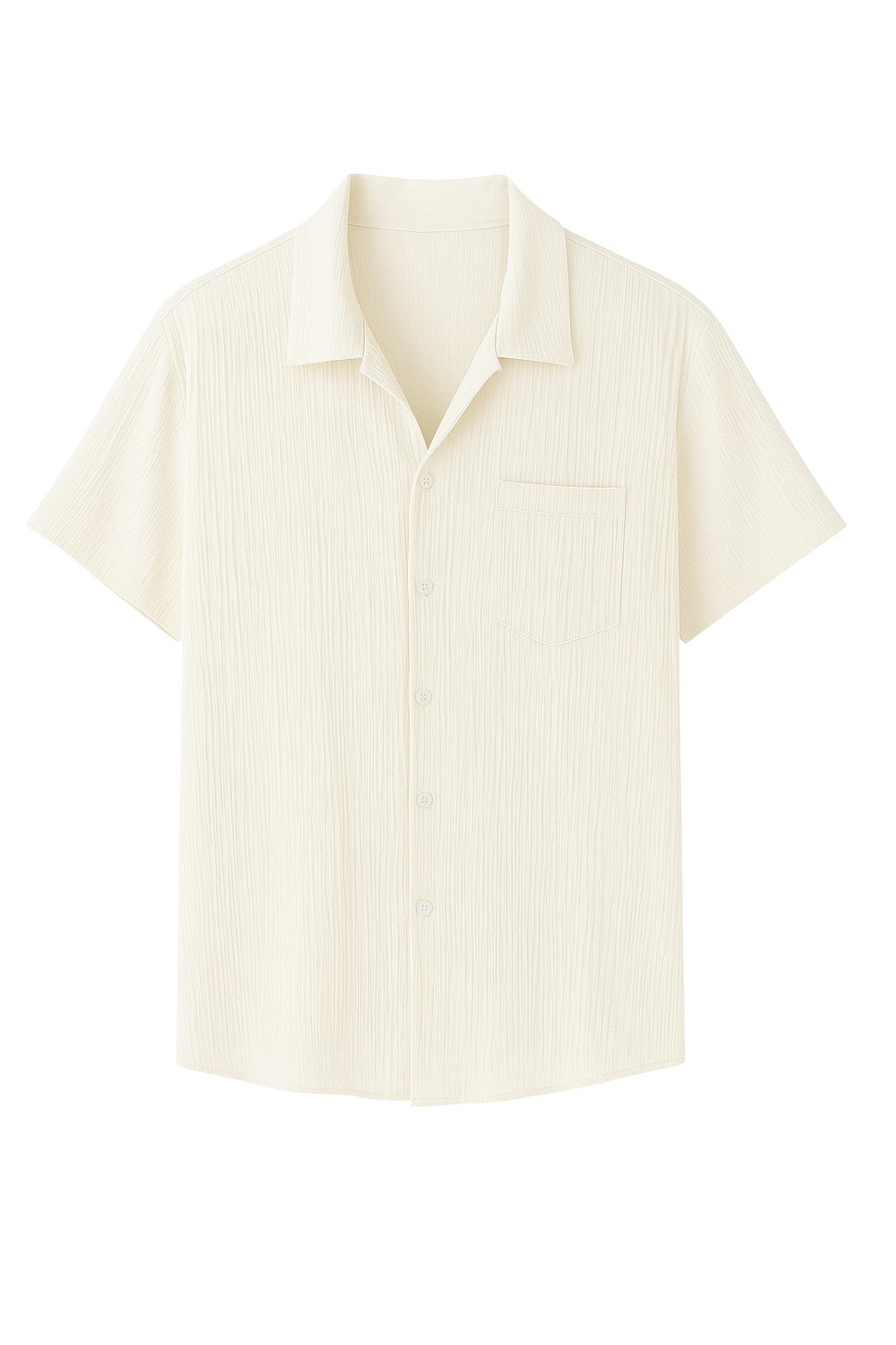 Korte Mouwen Shirt Open Kraag Zomer