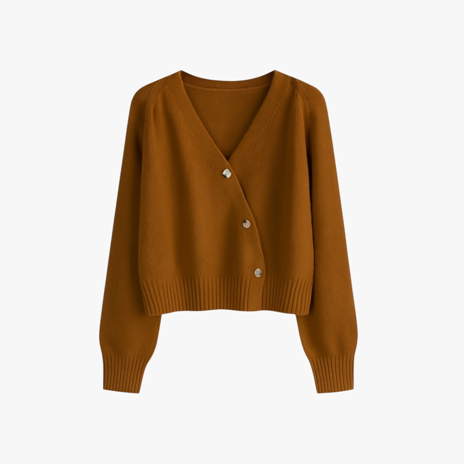 Oversized kasjmier damesvest met knoopsluiting