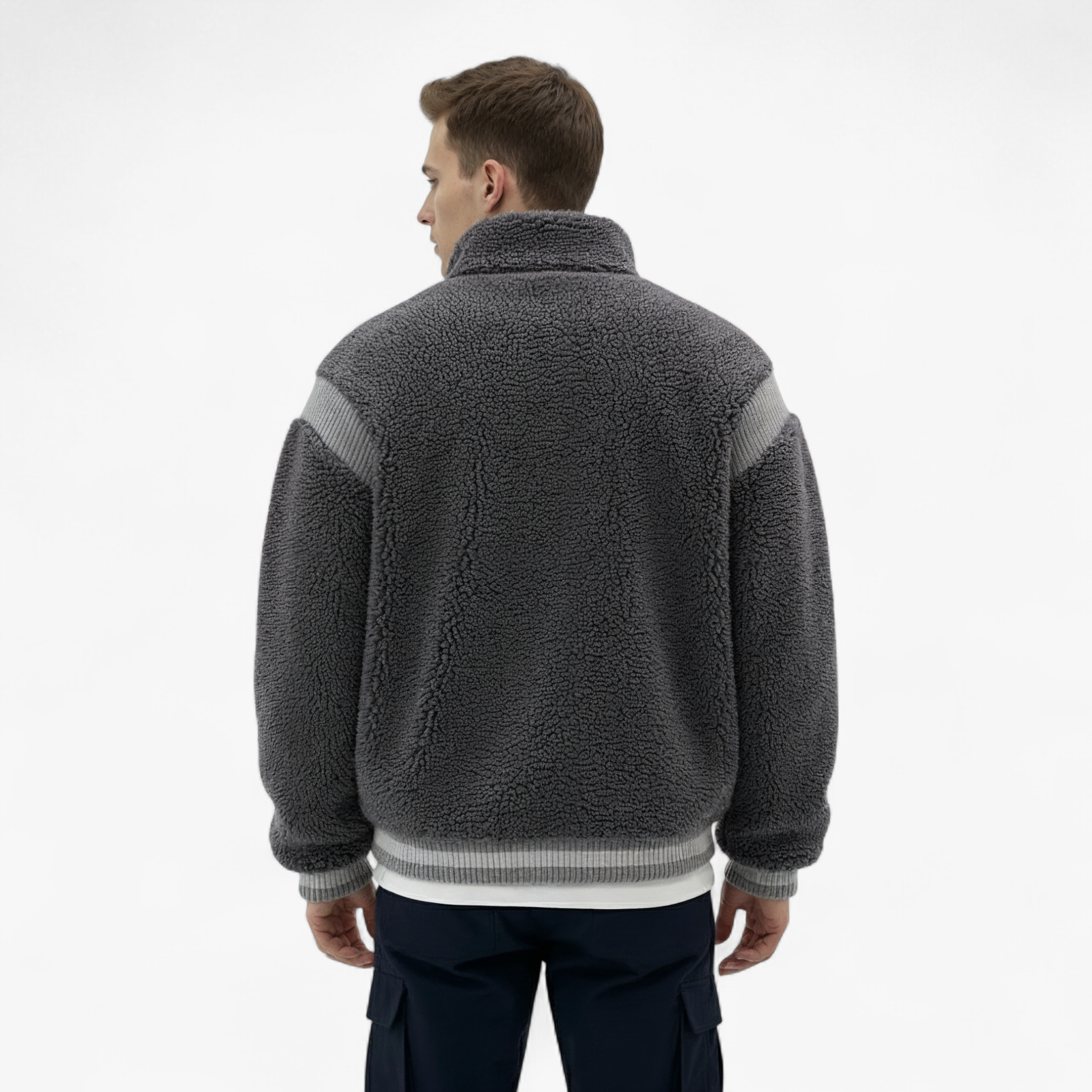 Warme Winterjas voor Mannen met Opstaande Kraag