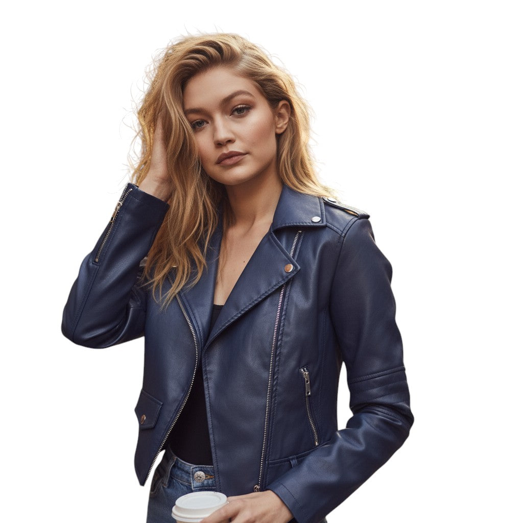 Korte leren jas dames