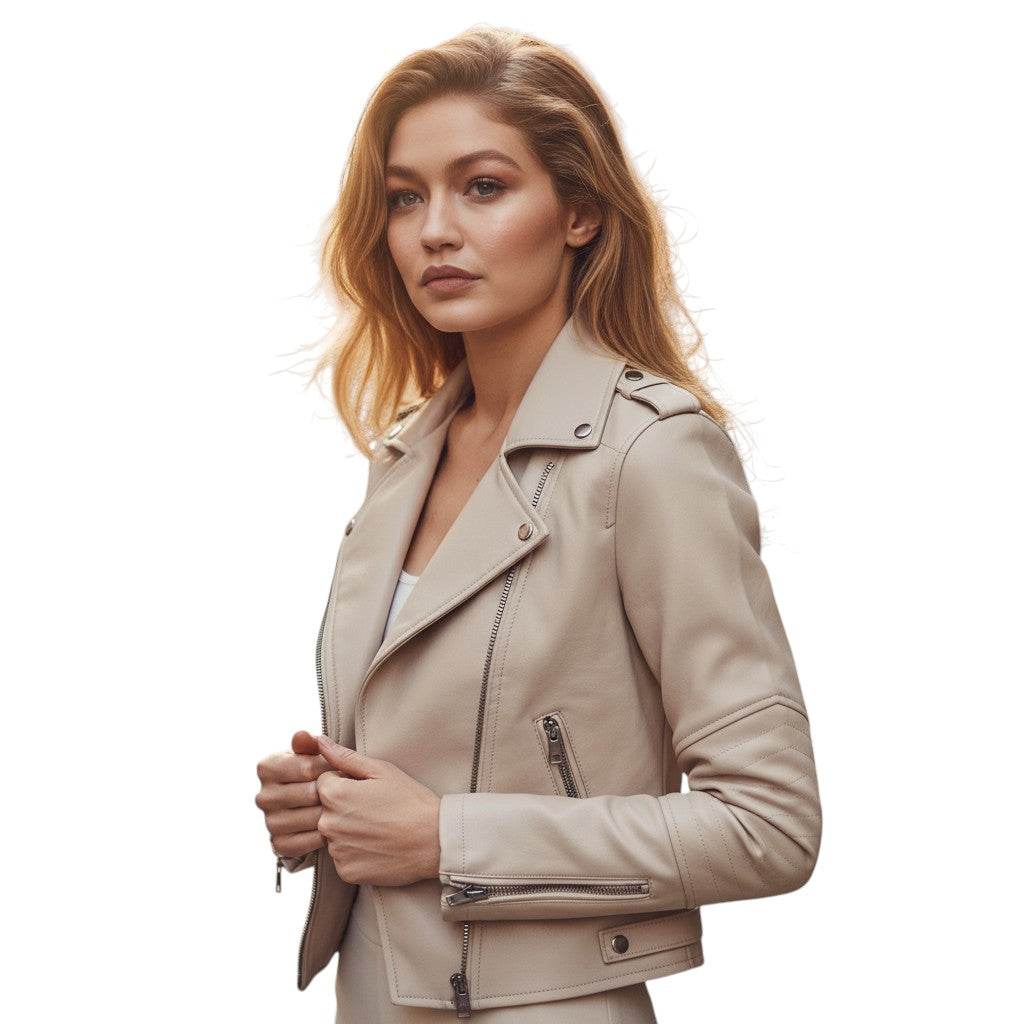 Korte leren jas dames