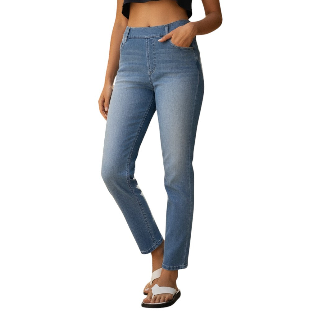 Hoge taille broek rekbaar comfortabel