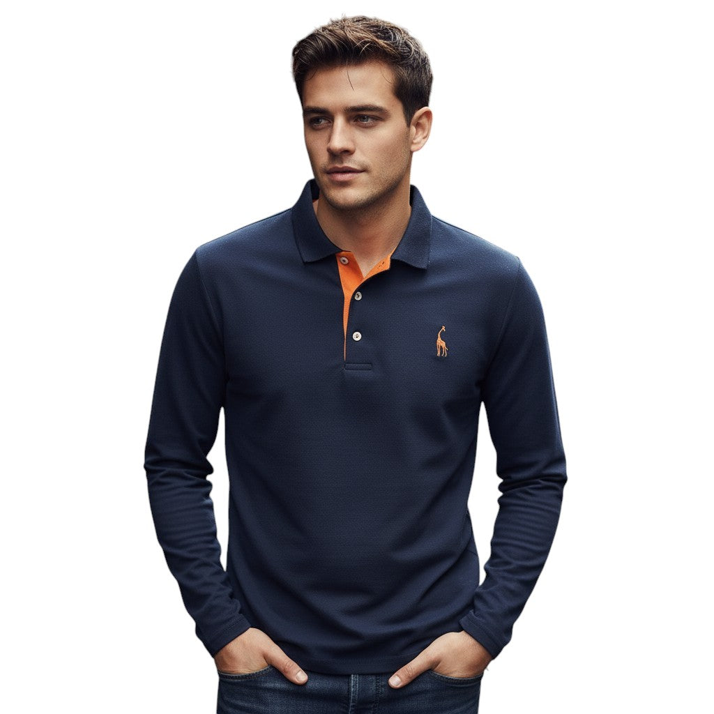 Poloshirt Lange Mouwen Klassieke Stijl Dagelijks Comfort