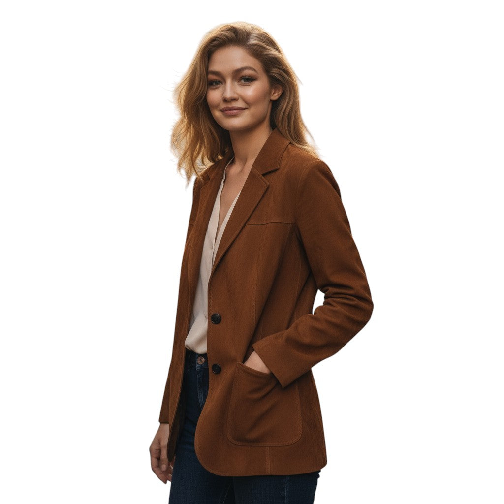 Suède leren jasje maatwerk fit