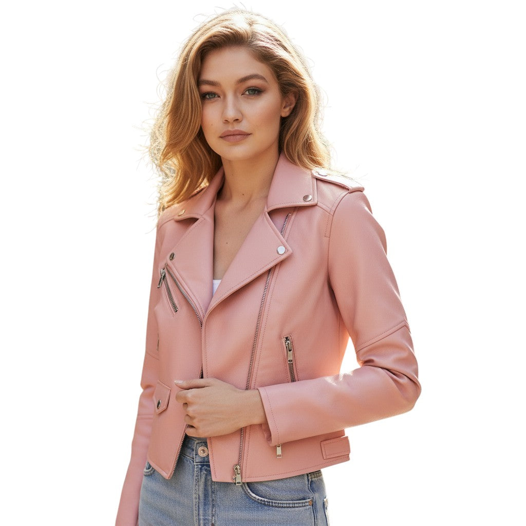 Korte leren jas dames