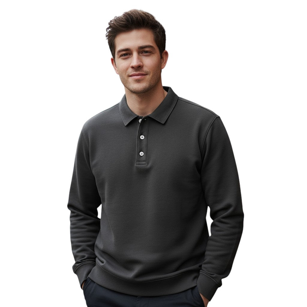 Vintage polo met lange mouwen gewassen