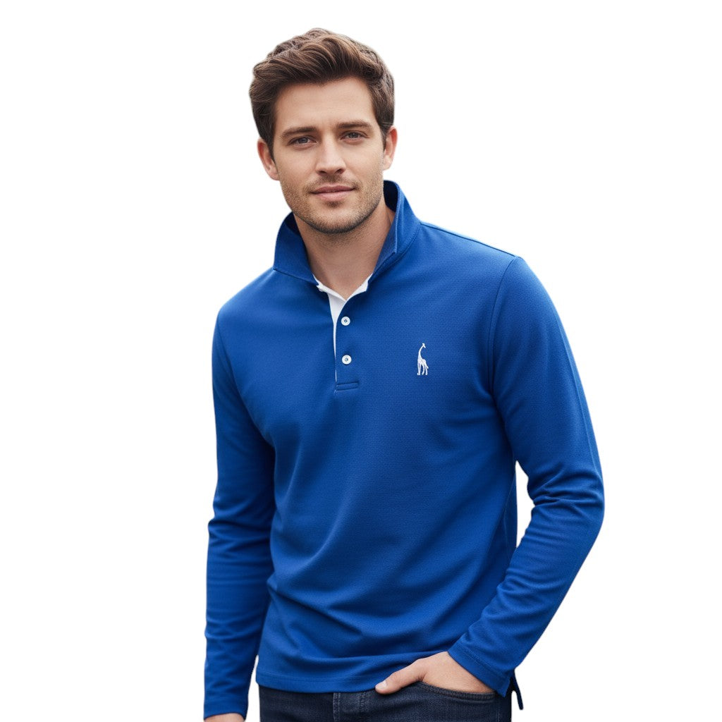 Poloshirt Lange Mouwen Klassieke Stijl Dagelijks Comfort