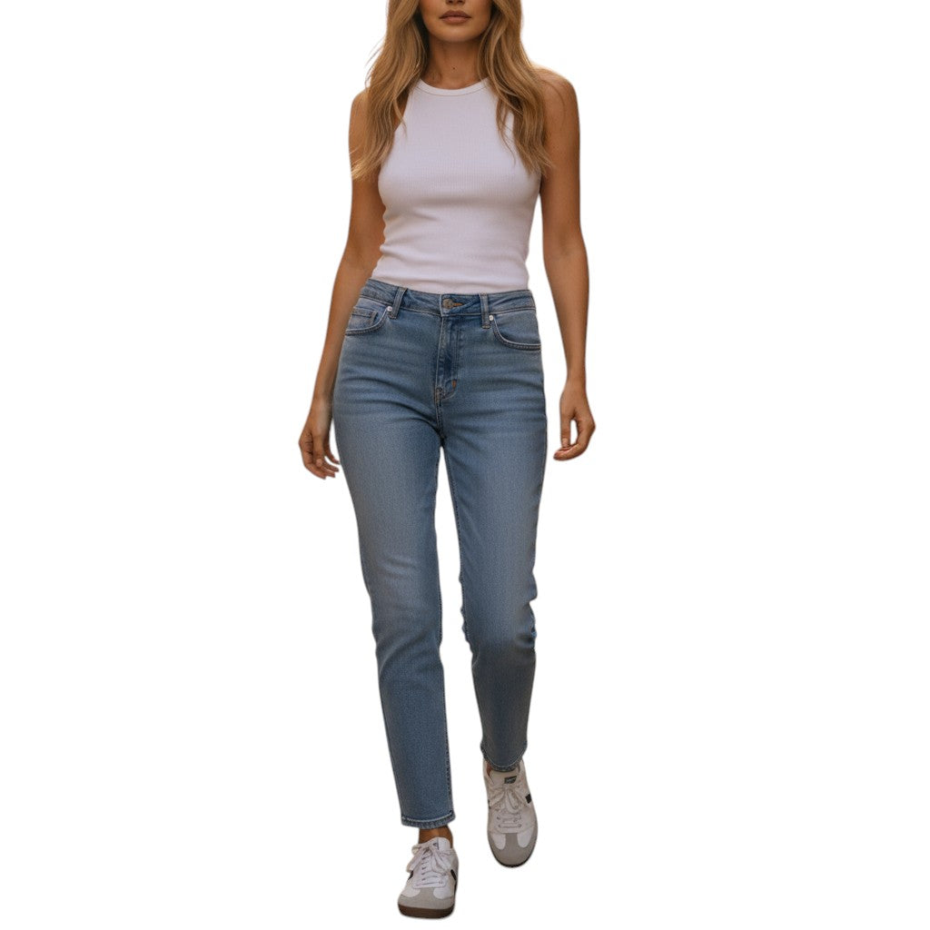 Hoge taille broek rekbaar comfortabel