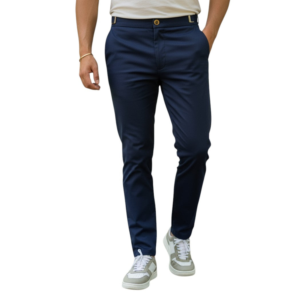 Heren Slim Fit Broek Elastische Taille
