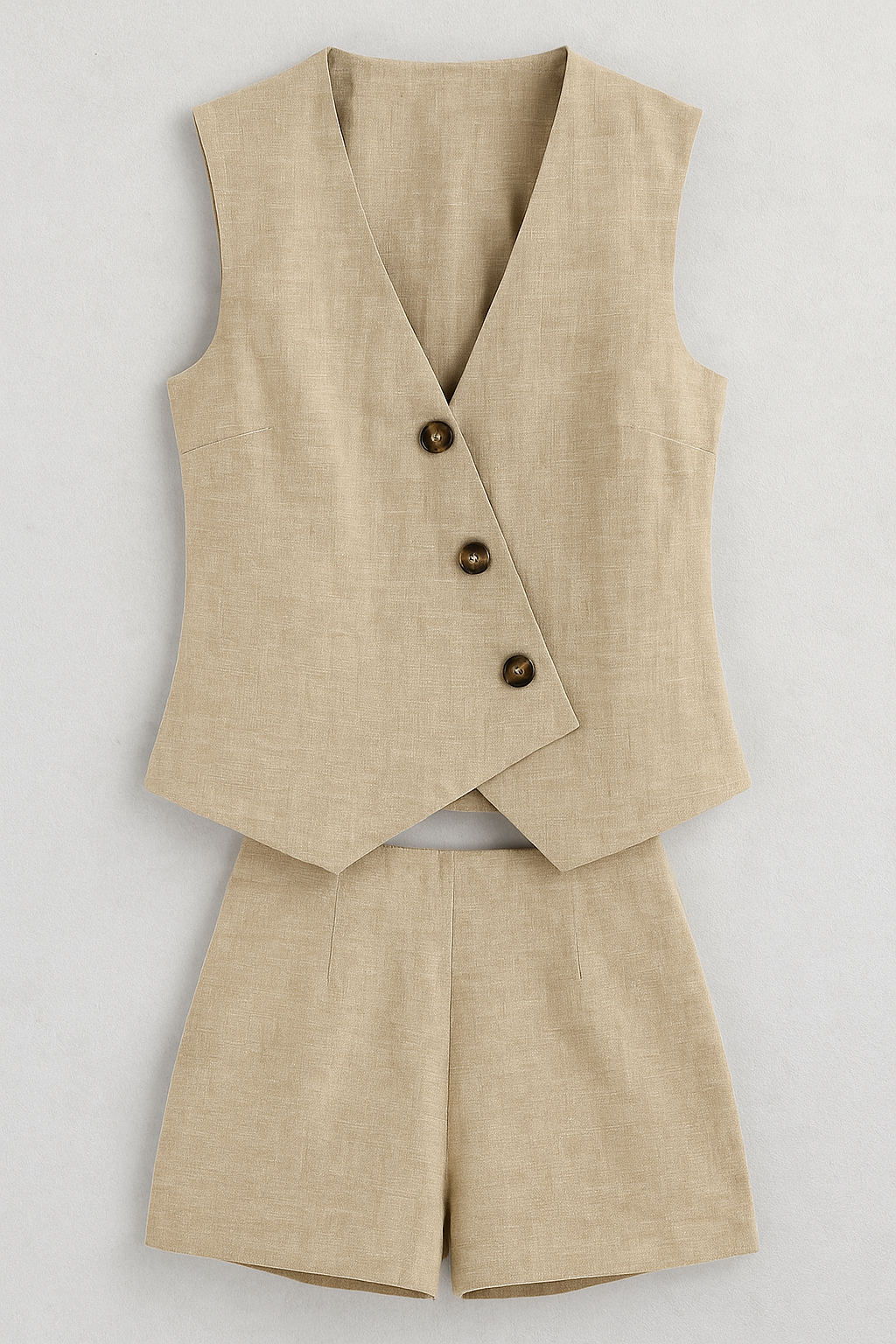 Dames wikkel top en shorts set