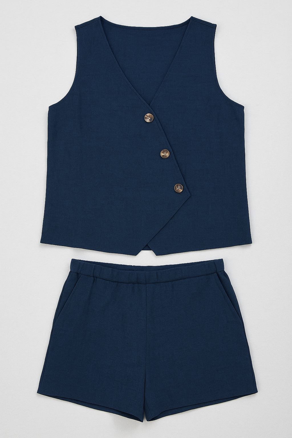 Dames wikkel top en shorts set