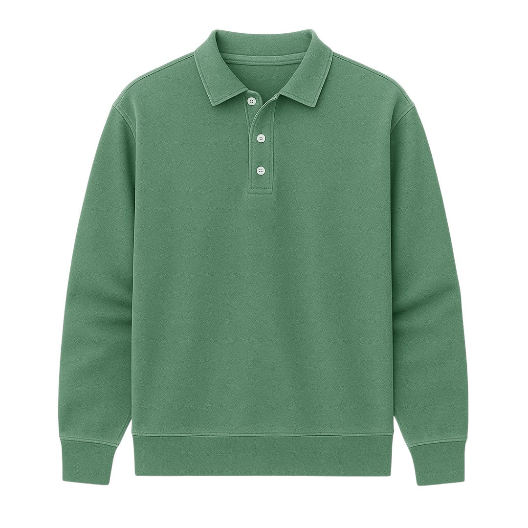 Vintage polo met lange mouwen gewassen