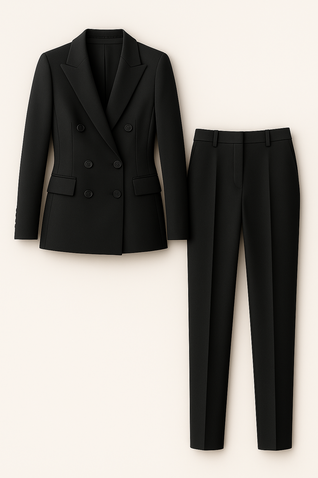 Elegante blazer met slim fit broek voor dames