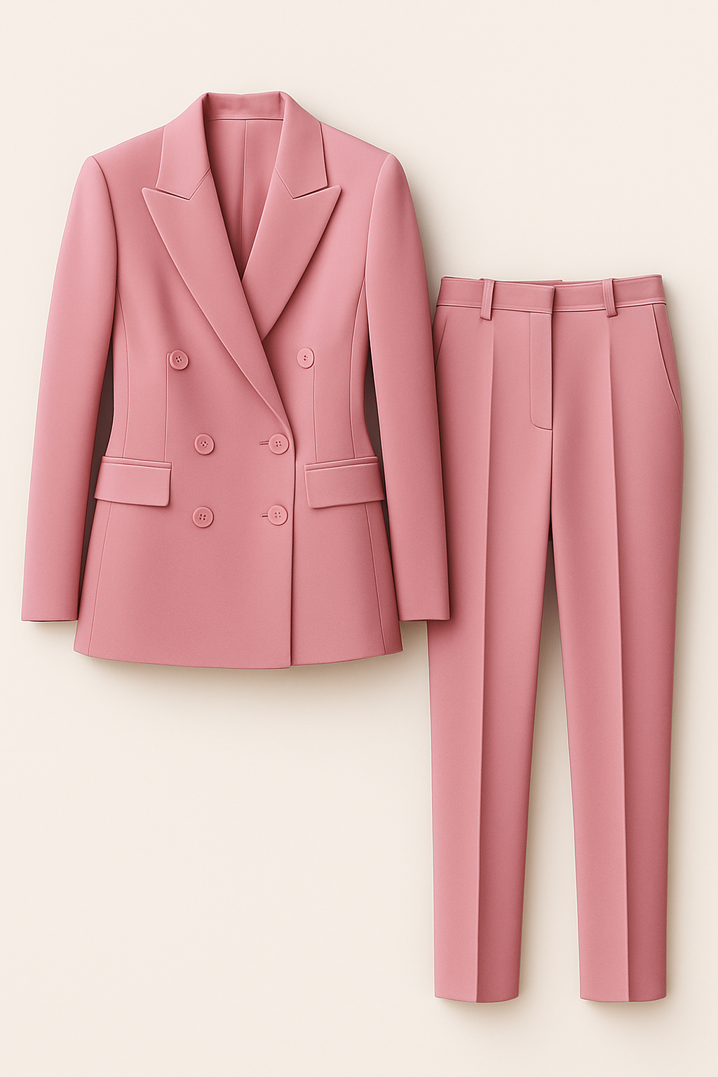 Elegante blazer met slim fit broek voor dames