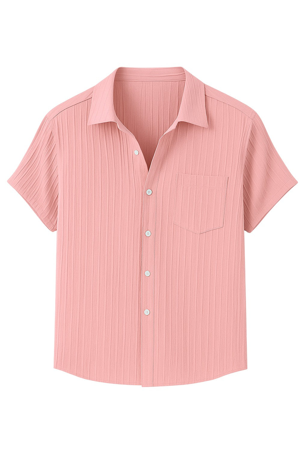 Korte Mouwen Shirt Open Kraag Zomer