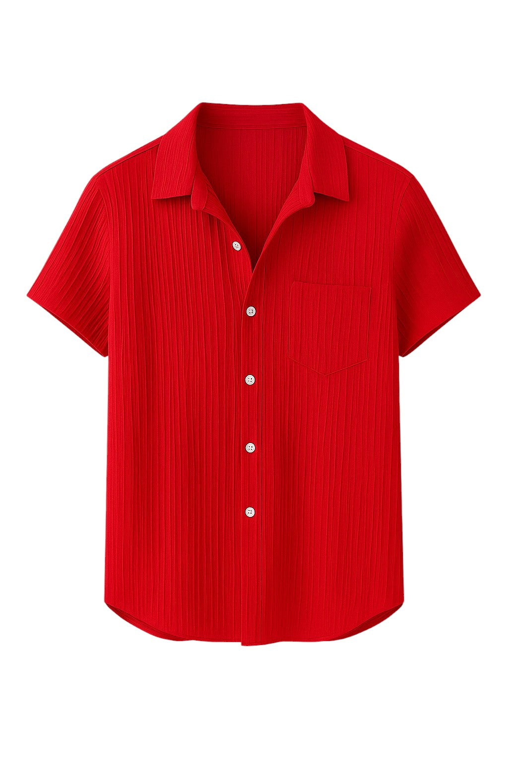 Korte Mouwen Shirt Open Kraag Zomer