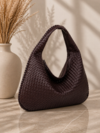 Gevlochten Hobo Tas Dames – Luxe Schoudertas van Kunstleer