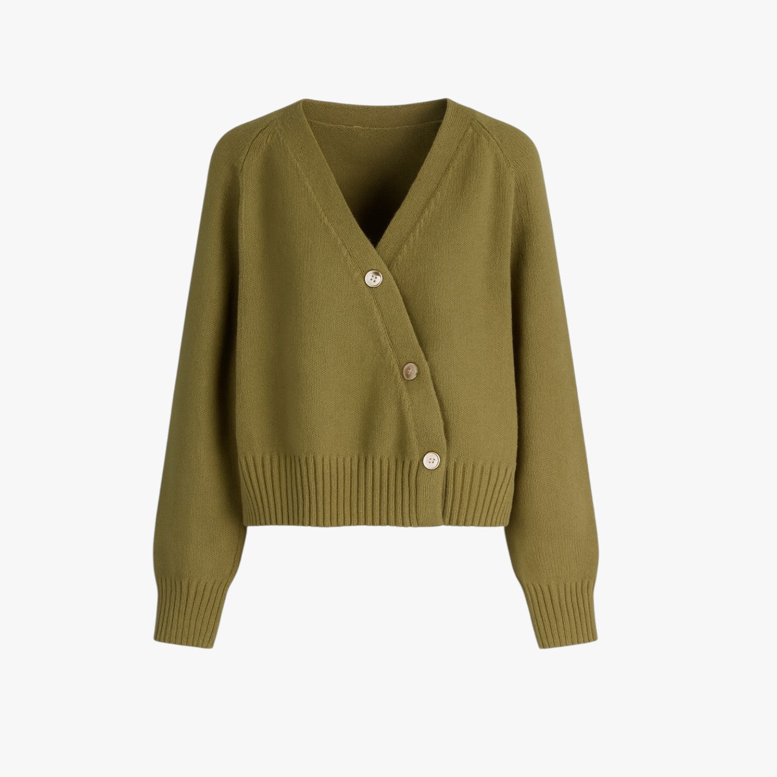 Oversized kasjmier damesvest met knoopsluiting