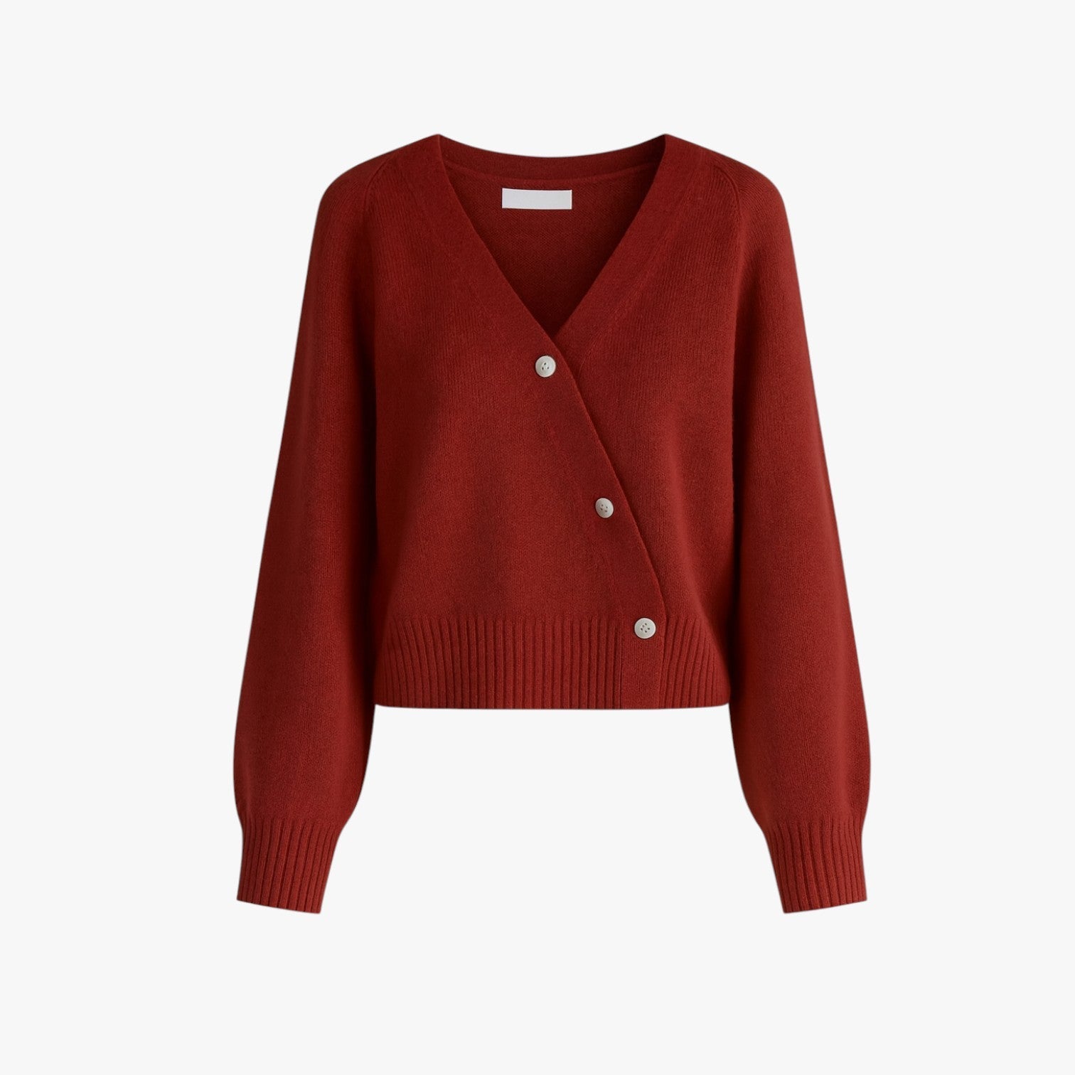 Oversized kasjmier damesvest met knoopsluiting