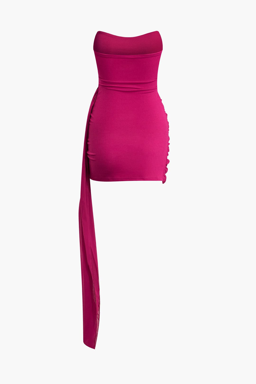 Women's Asymmetrical Bandeau Mini Dress for Festive Occasions