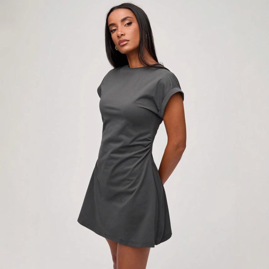 Women's T-Shirt Dress Casual Mini Dress in Cotton Blend