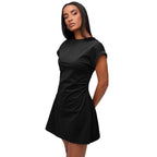 Women's T-Shirt Dress Casual Mini Dress in Cotton Blend
