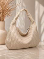 Gevlochten Hobo Tas Dames – Luxe Schoudertas van Kunstleer