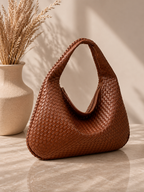 Gevlochten Hobo Tas Dames – Luxe Schoudertas van Kunstleer