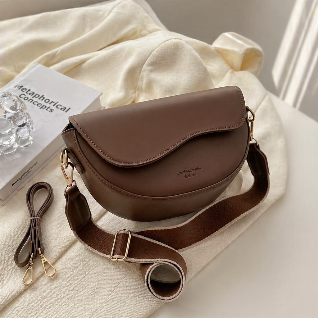 Minimalistische Crossbody Tas Dames Zwarte Compacte Schoudertas