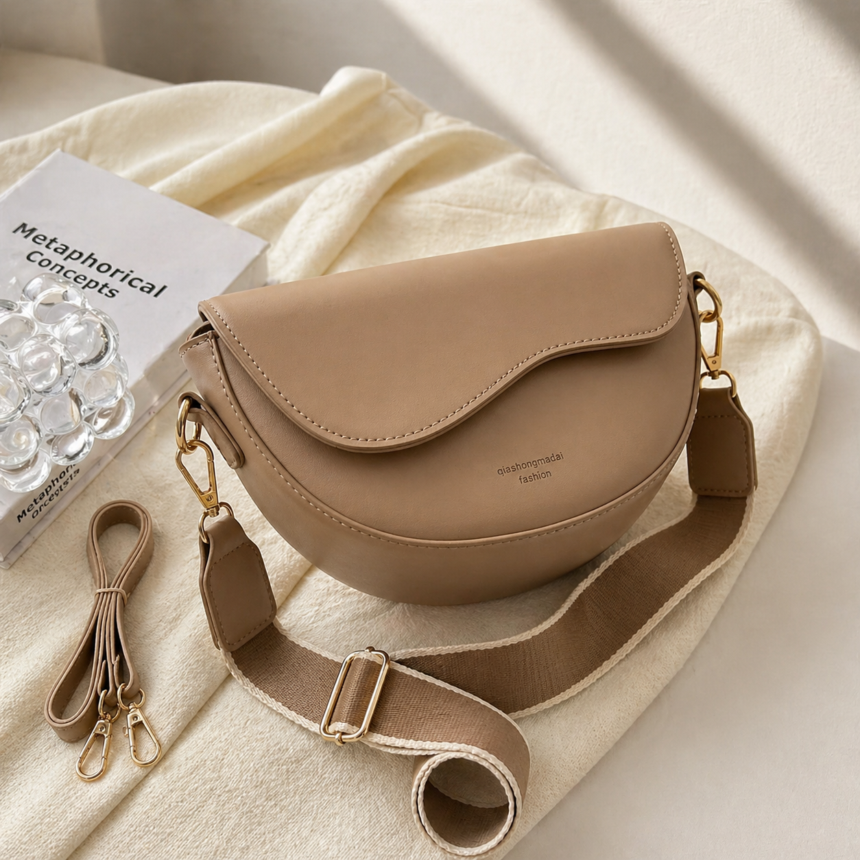 Minimalistische Crossbody Tas Dames Zwarte Compacte Schoudertas