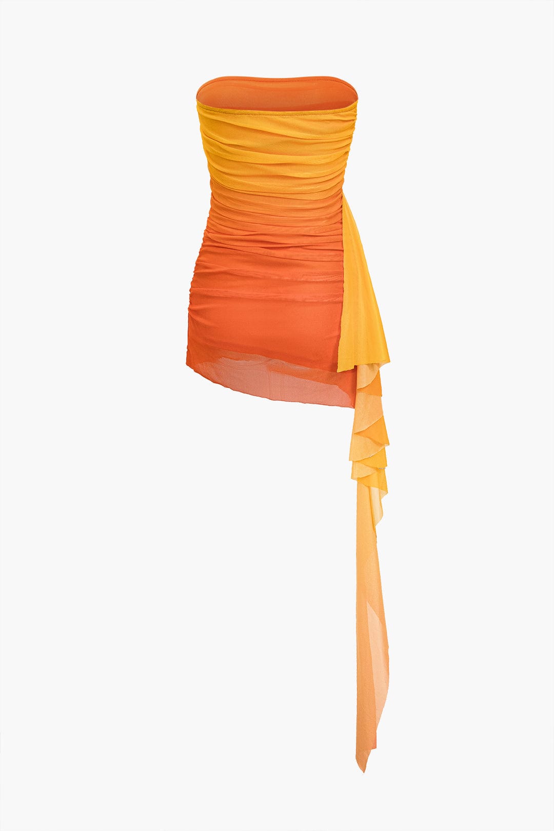 Strapless Ombre Mini Jurk Dames Zomerjurk