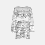 Sequin Co-ord Set Women – Glamour Crop Top