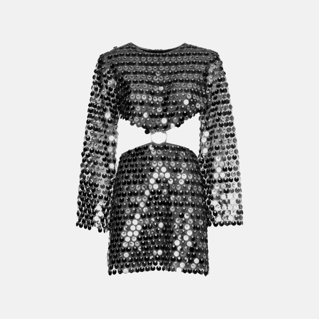 Sequin Co-ord Set Women – Glamour Crop Top