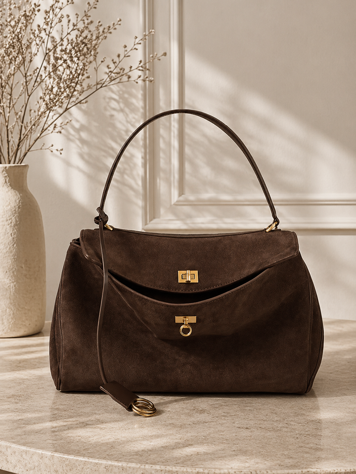 Luxe Suède Handtas Dames Elegante Schoudertas met