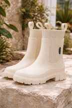 Taupe Rain Boots with Chunky Sole Waterproof