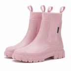 Taupe Rain Boots with Chunky Sole Waterproof
