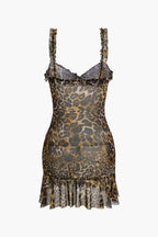 Women's Animal Print Mini Dress with Bodycon Fit