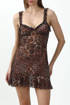 Women's Animal Print Mini Dress with Bodycon Fit