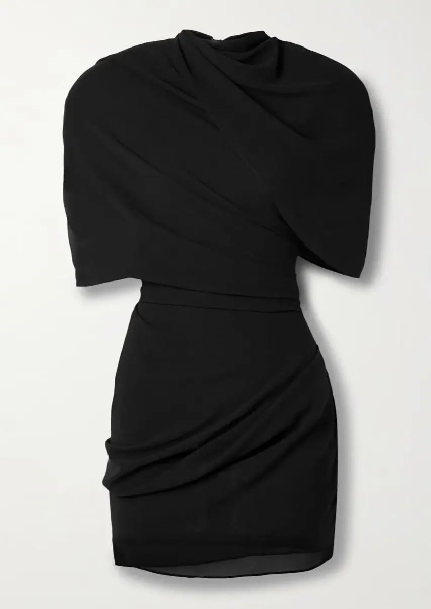 Girls Draped Mini Dress for Parties and Special Occasions