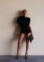Girls Draped Mini Dress for Parties and Special Occasions