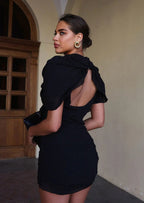 Girls Draped Mini Dress for Parties and Special Occasions
