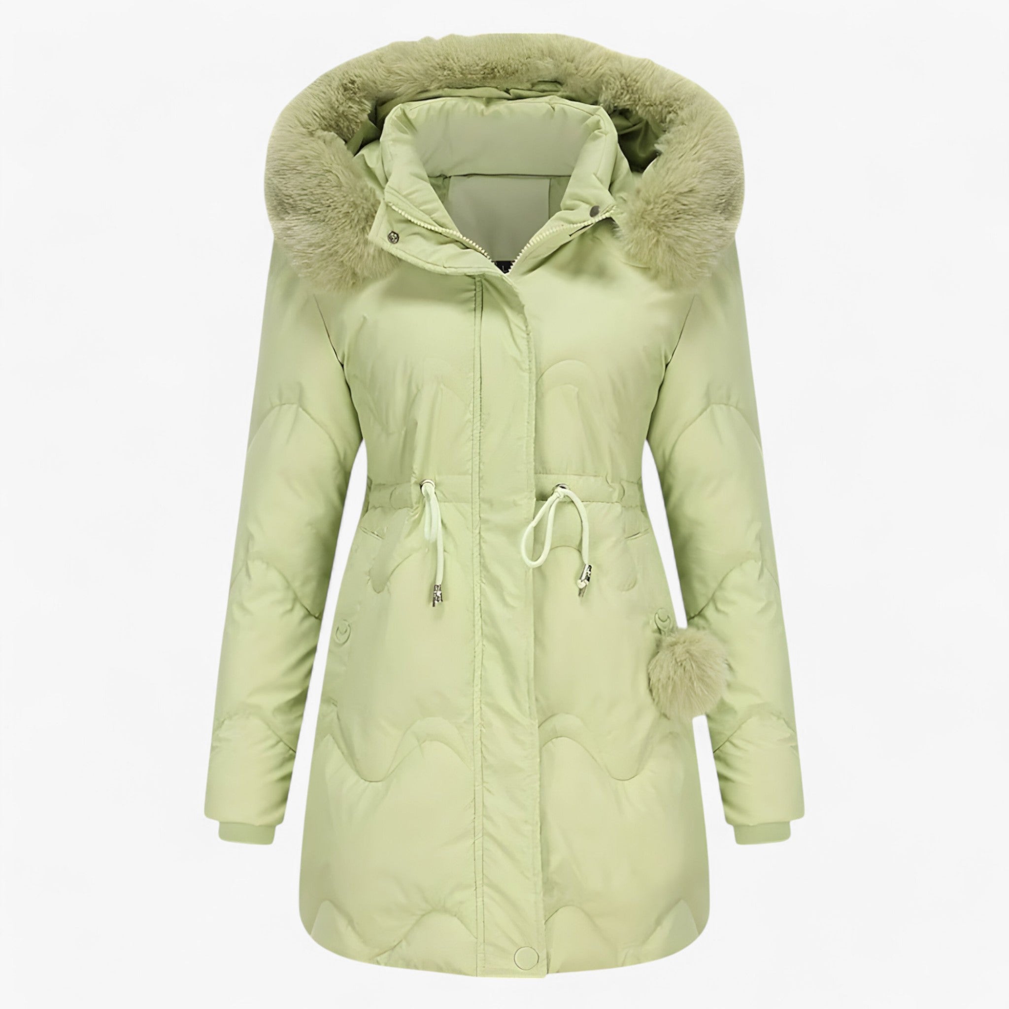 Winterjacke met capuchon en bontvoering voor Dames