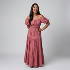 Women's Maxi Dress Dusty Rose Bohemian Long Dress