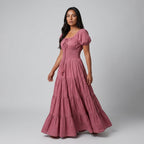 Women's Maxi Dress Dusty Rose Bohemian Long Dress