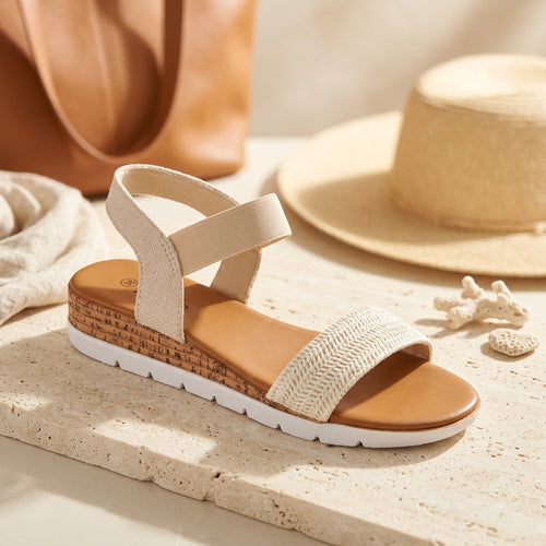 Beige Comfort Sandalen Dames Lichtgewicht Zomersandalen